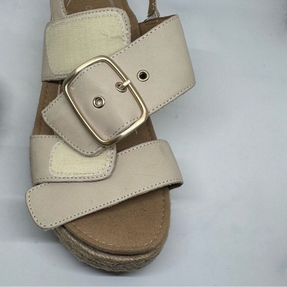 Aetrex Womens Vania Sandal - Leather platform Espadrille Cream Size 7.5-8 US - Picture 8 of 13